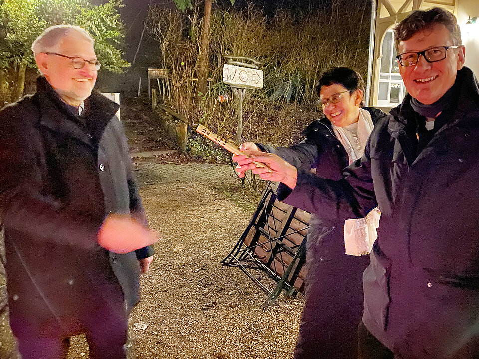 Staffelstabübergabe: Andreas Kaczynski l., Hubertus Diemer und Viola Jacoby r.